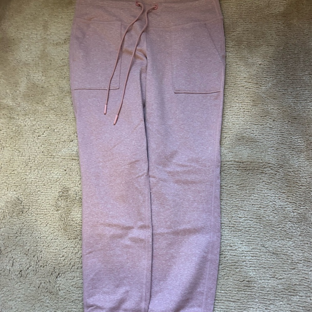 Mauve Heather Drawstring Jogger Pants